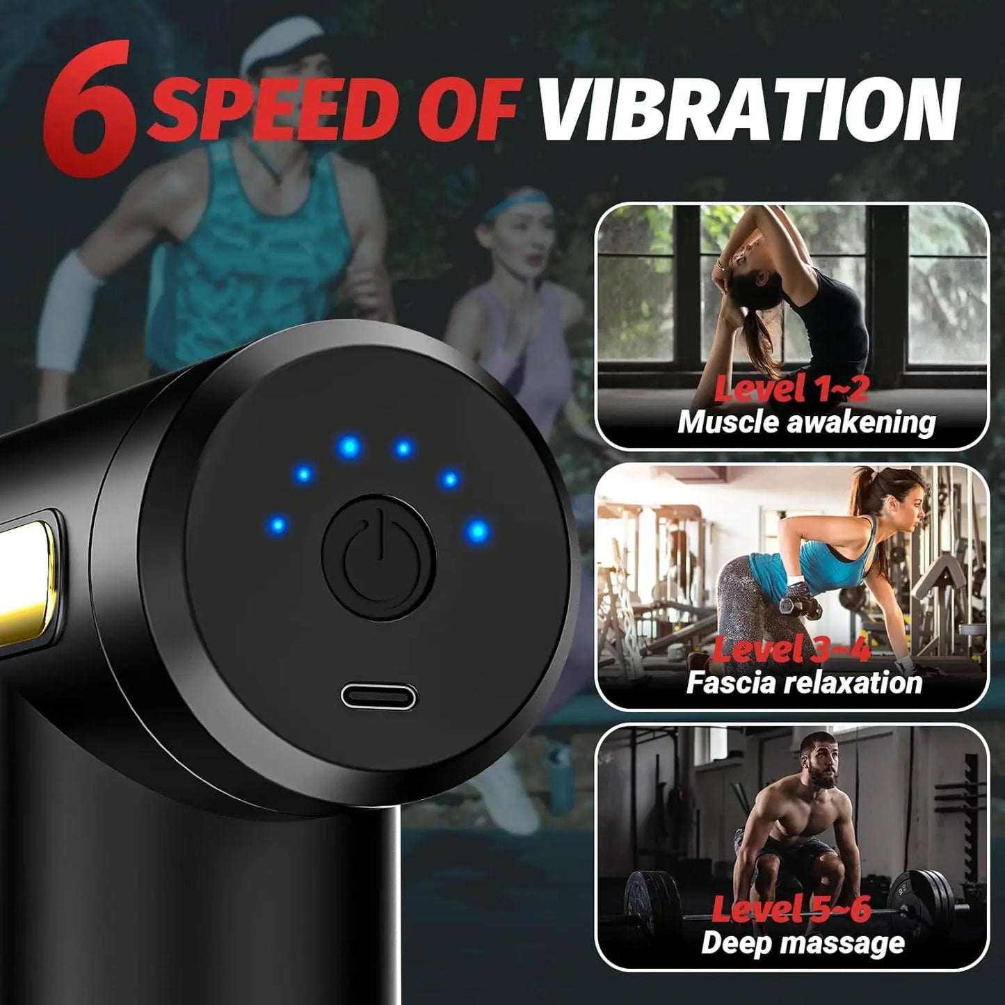 Portable Handheld Massage Gun – Muscle Relief with Carrying Case