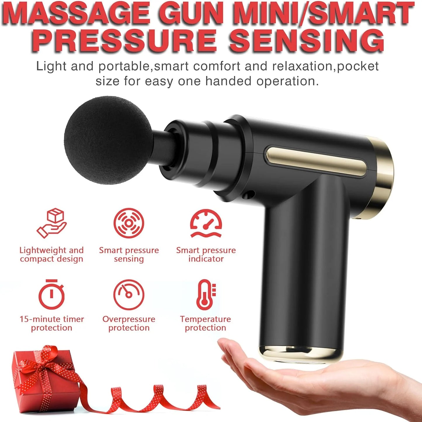 Portable Handheld Massage Gun – Muscle Relief with Carrying Case