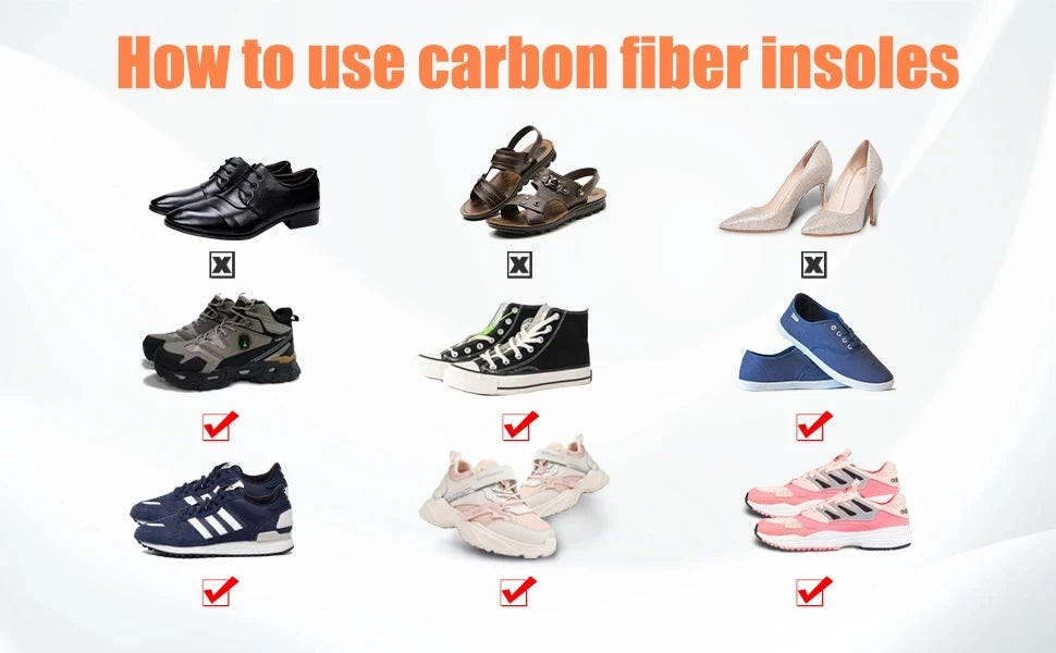 Carbon Comfort Pro Insoles – Carbon Fiber & Shock-Absorbing Support for Peak Performance & Recovery